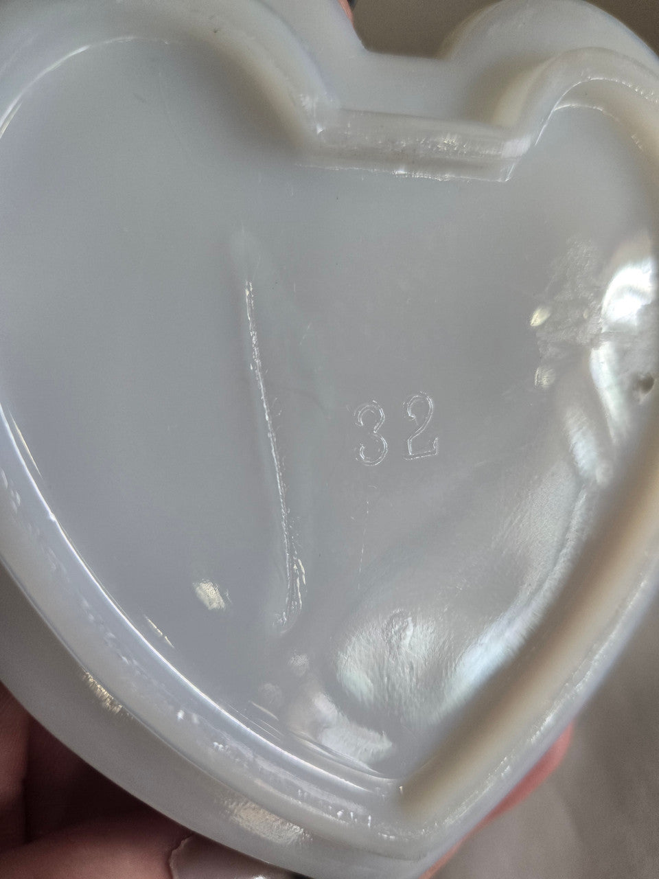 Vintage Milk Glass Trinket Jewelry Box w/ Lid