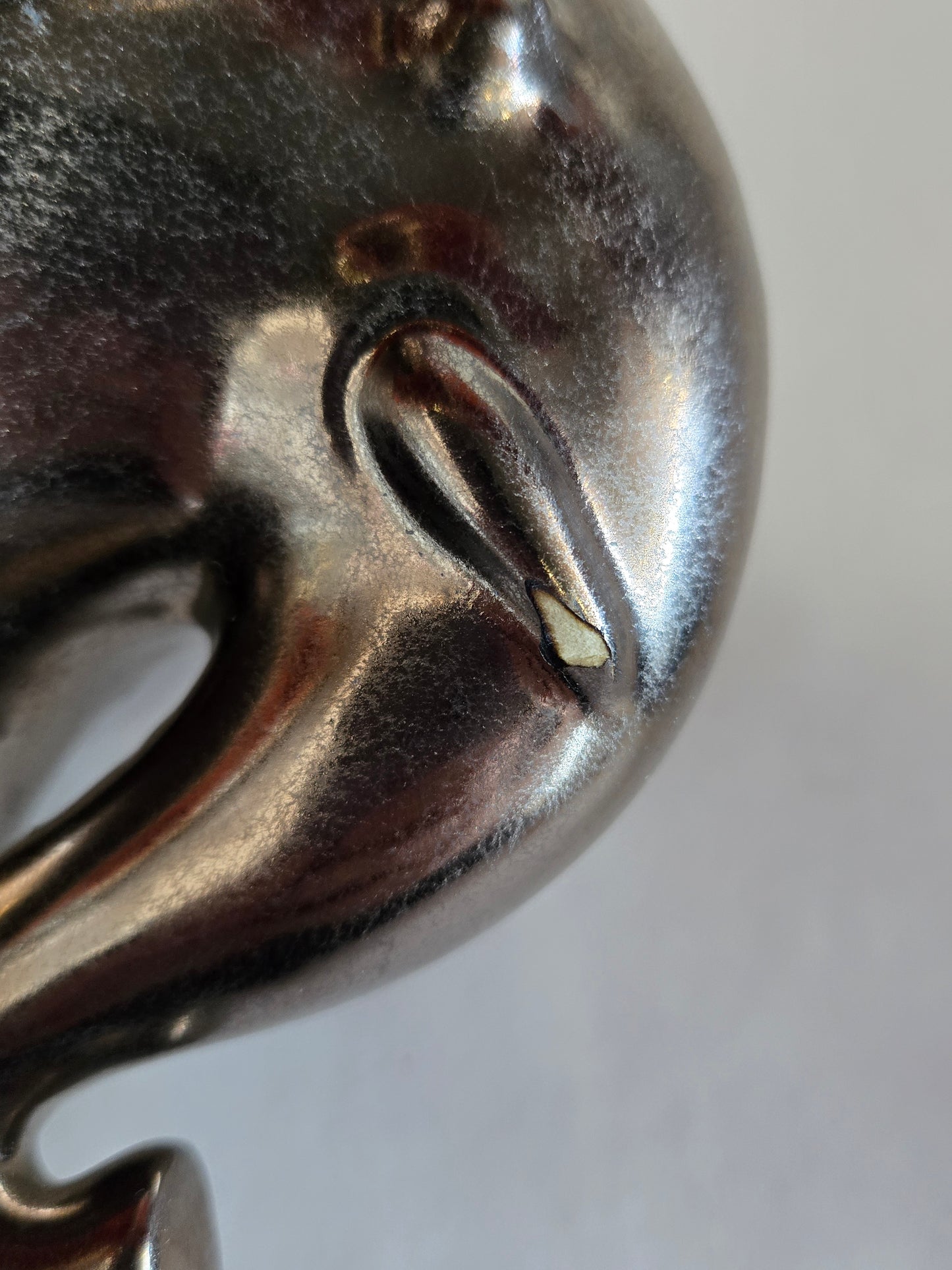 Gold colored Elephant statue with heart shaped ears