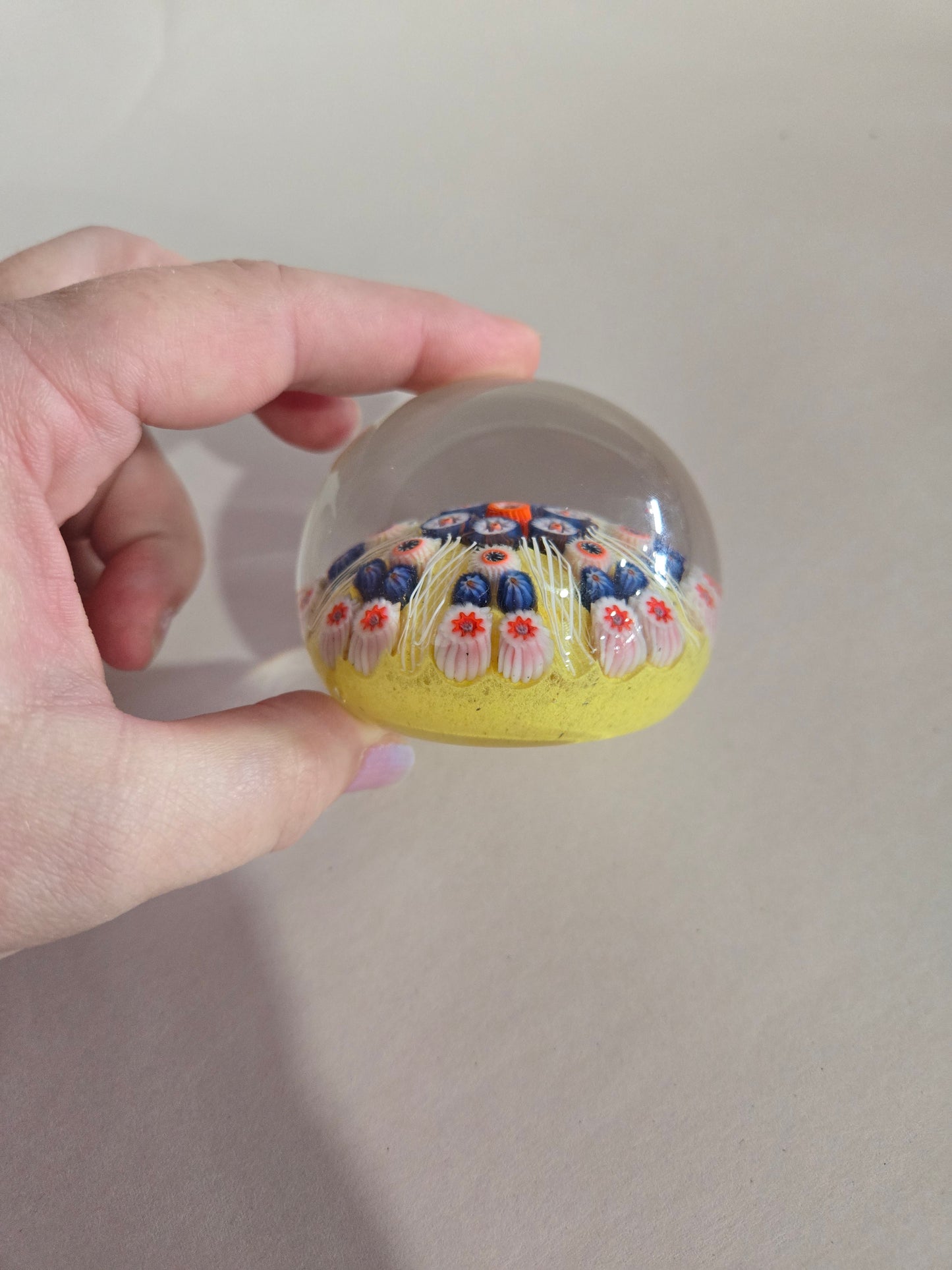 Strathearn Millefiori Art Glass Paperweight