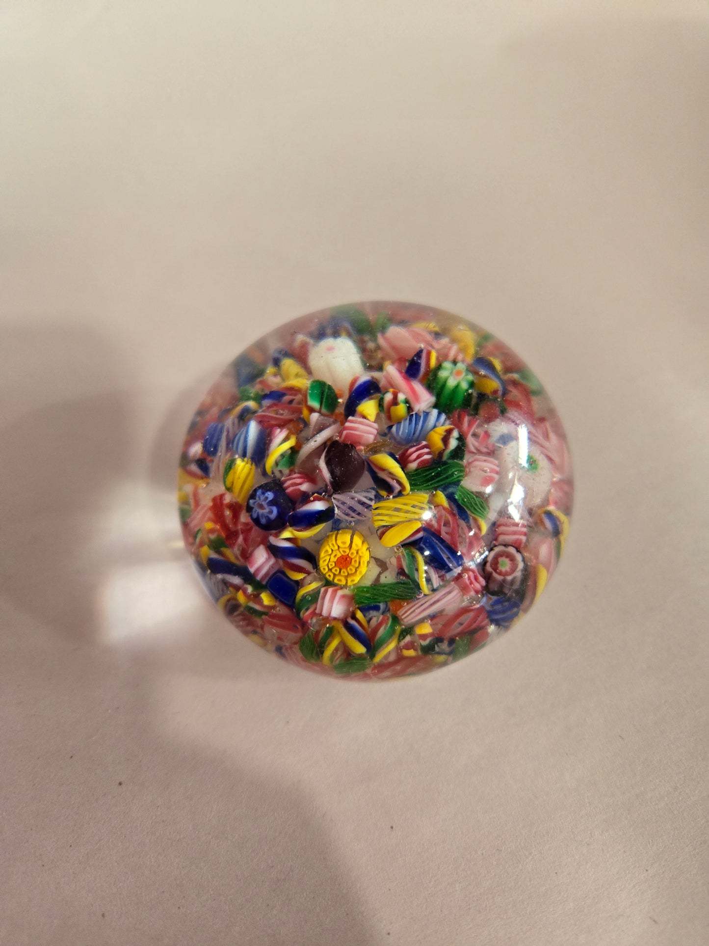Vintage Murano Glass Millefiori Paperweight