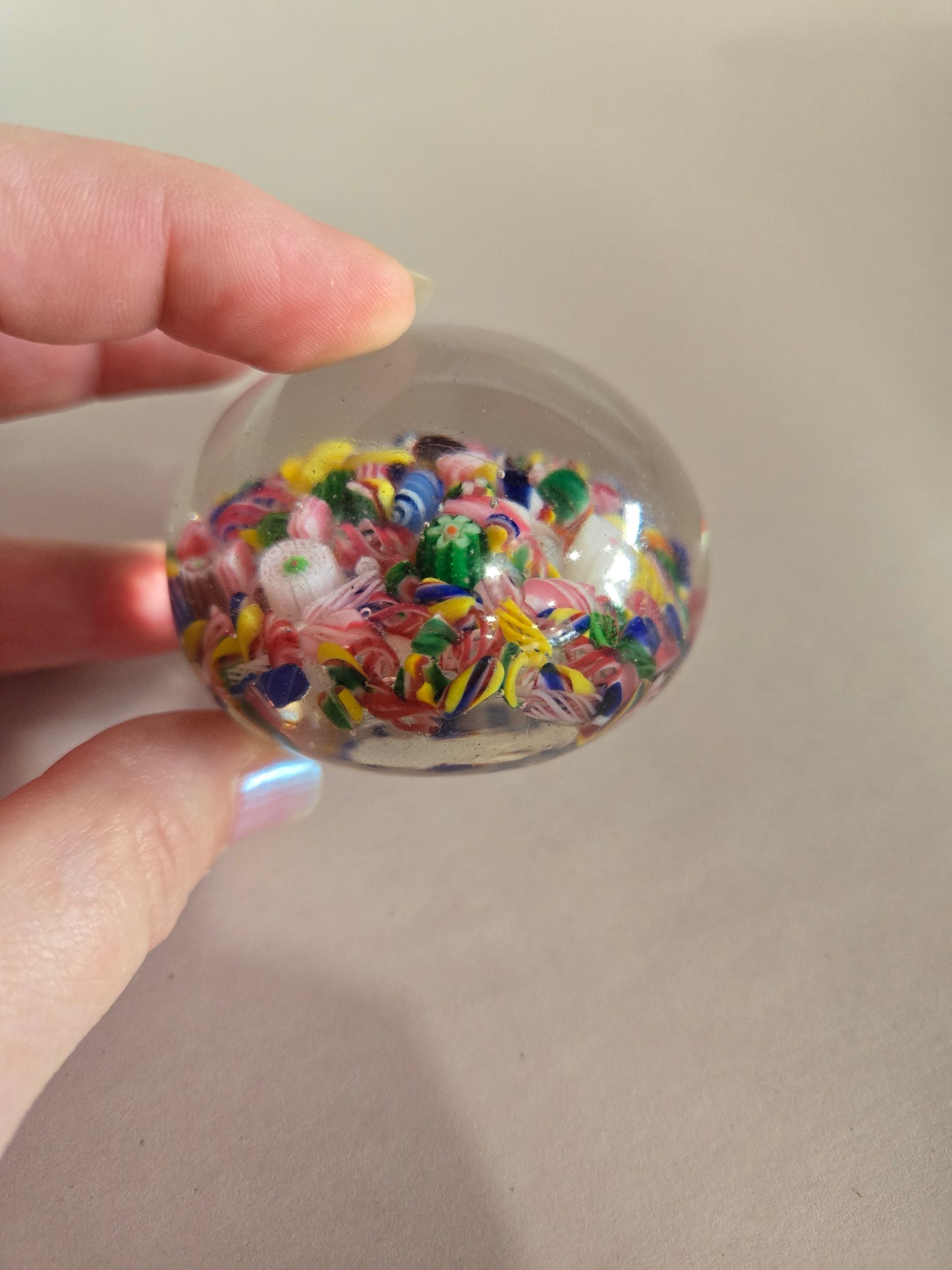 Vintage Murano Glass Millefiori Paperweight