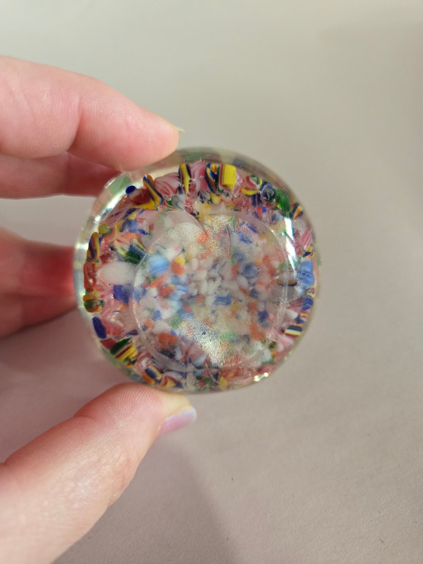 Vintage Murano Glass Millefiori Paperweight