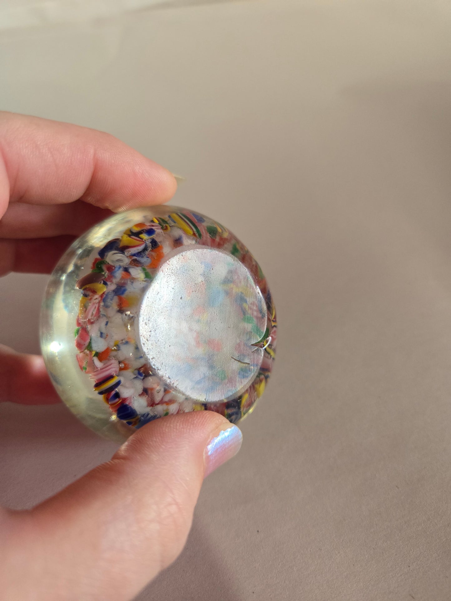 Vintage Murano Glass Millefiori Paperweight