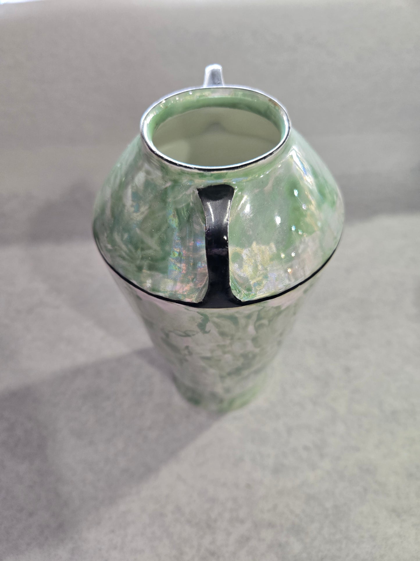 Vintage Fraureuth Green Porcelain Vase Made in Germany