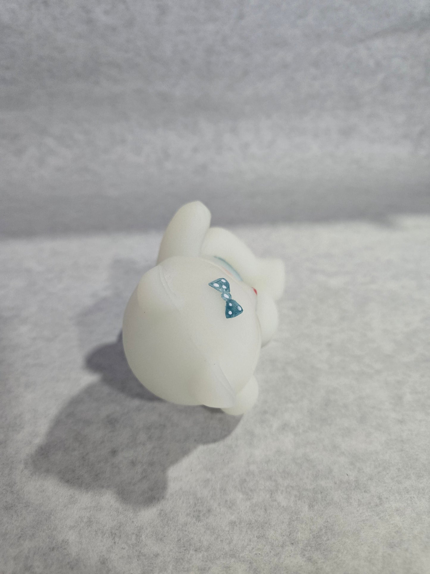 Vintage Fenton Opal Satin Hand Painted Reclining Girl Bear