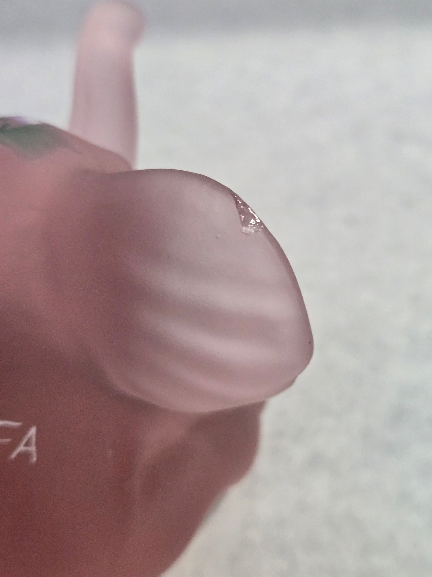 Vintage Fenton Satin Pink Glass Elephant PNWFA