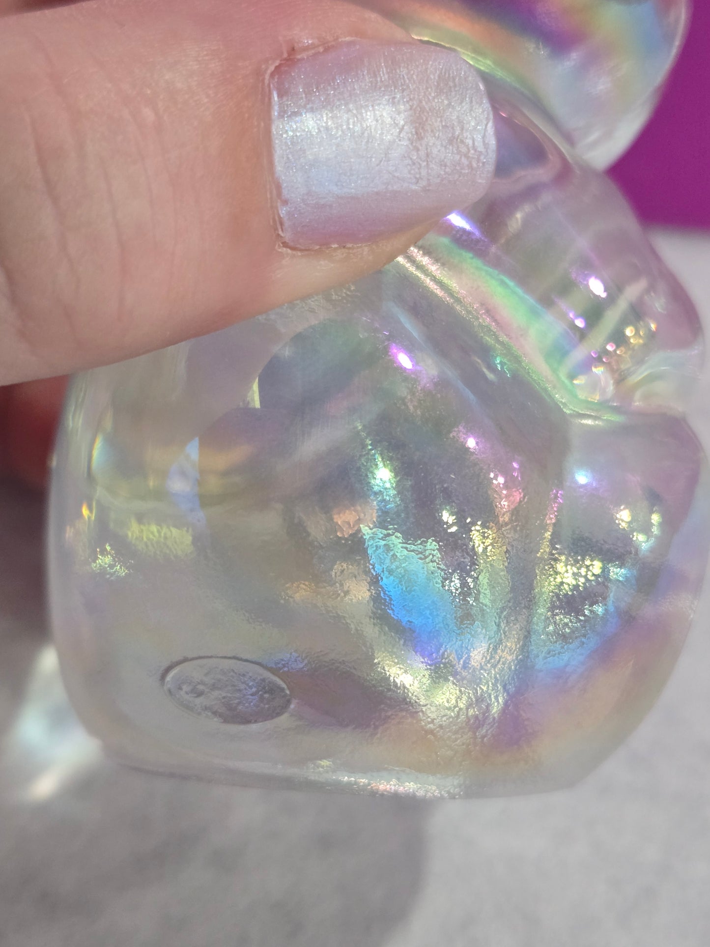 Vintage Fenton Iridescent Glass Sitting Bear