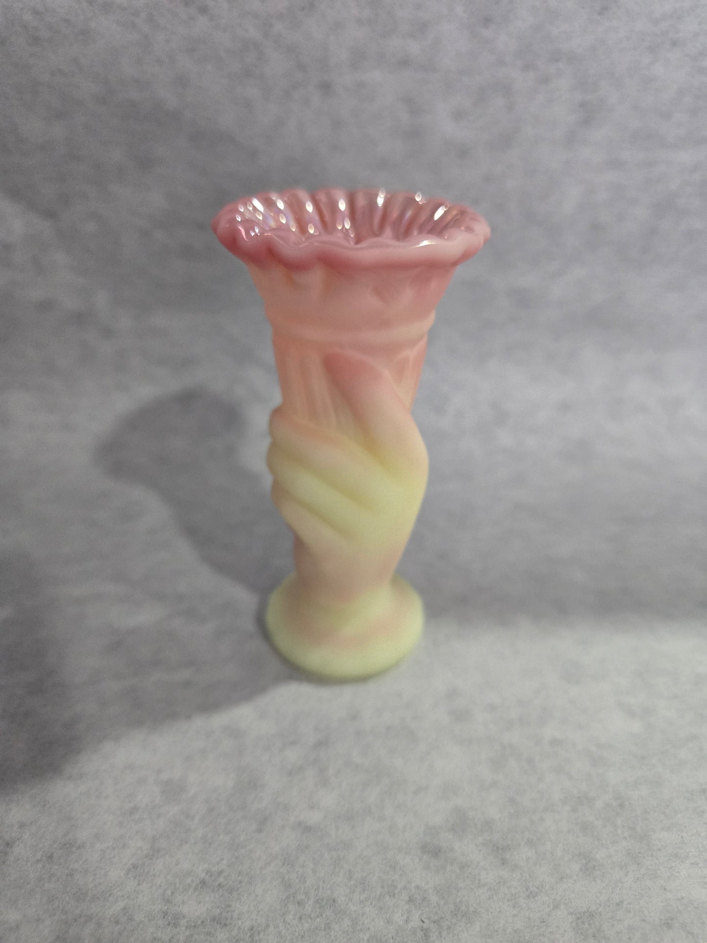 Vintage Fenton Burmese Bud Vase