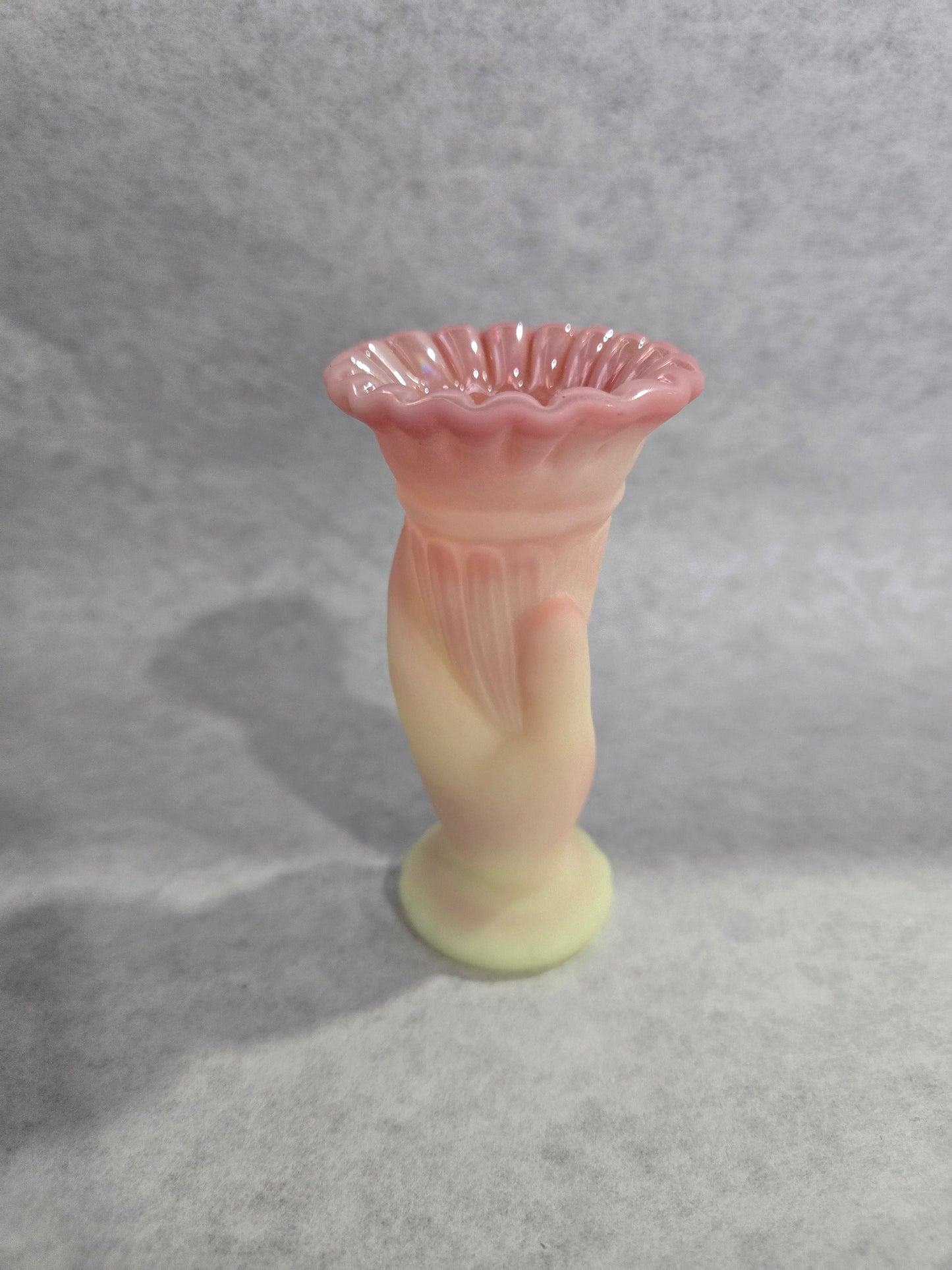 Vintage Fenton Burmese Bud Vase