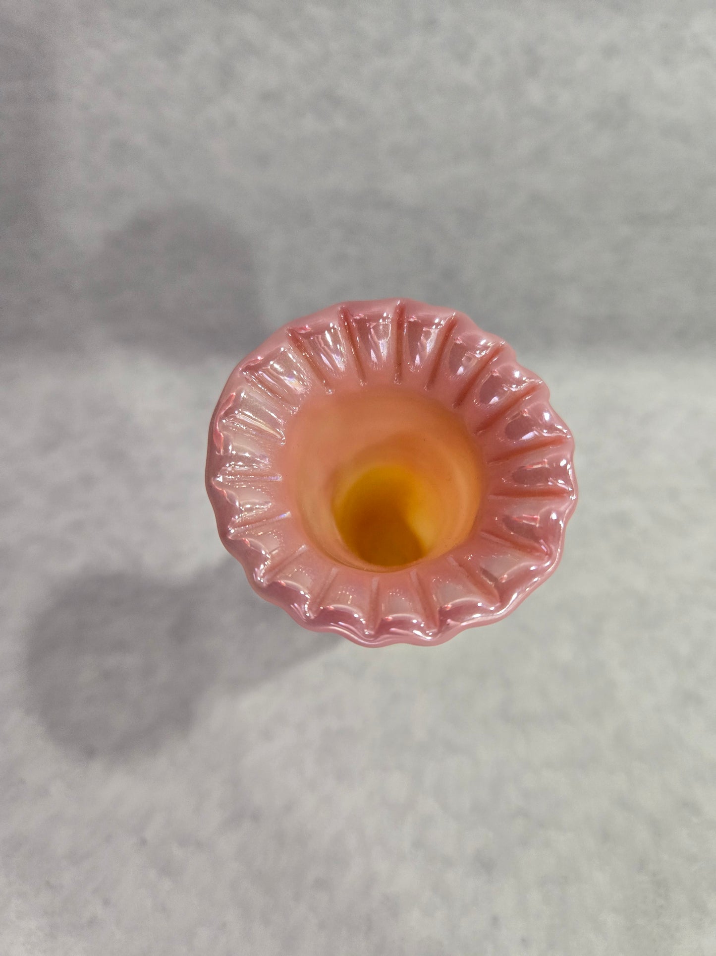 Vintage Fenton Burmese Bud Vase
