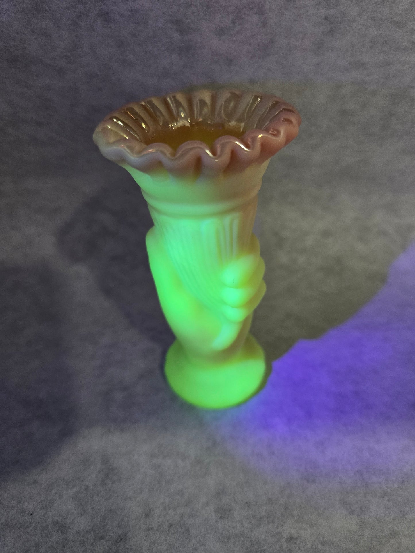 Vintage Fenton Burmese Bud Vase