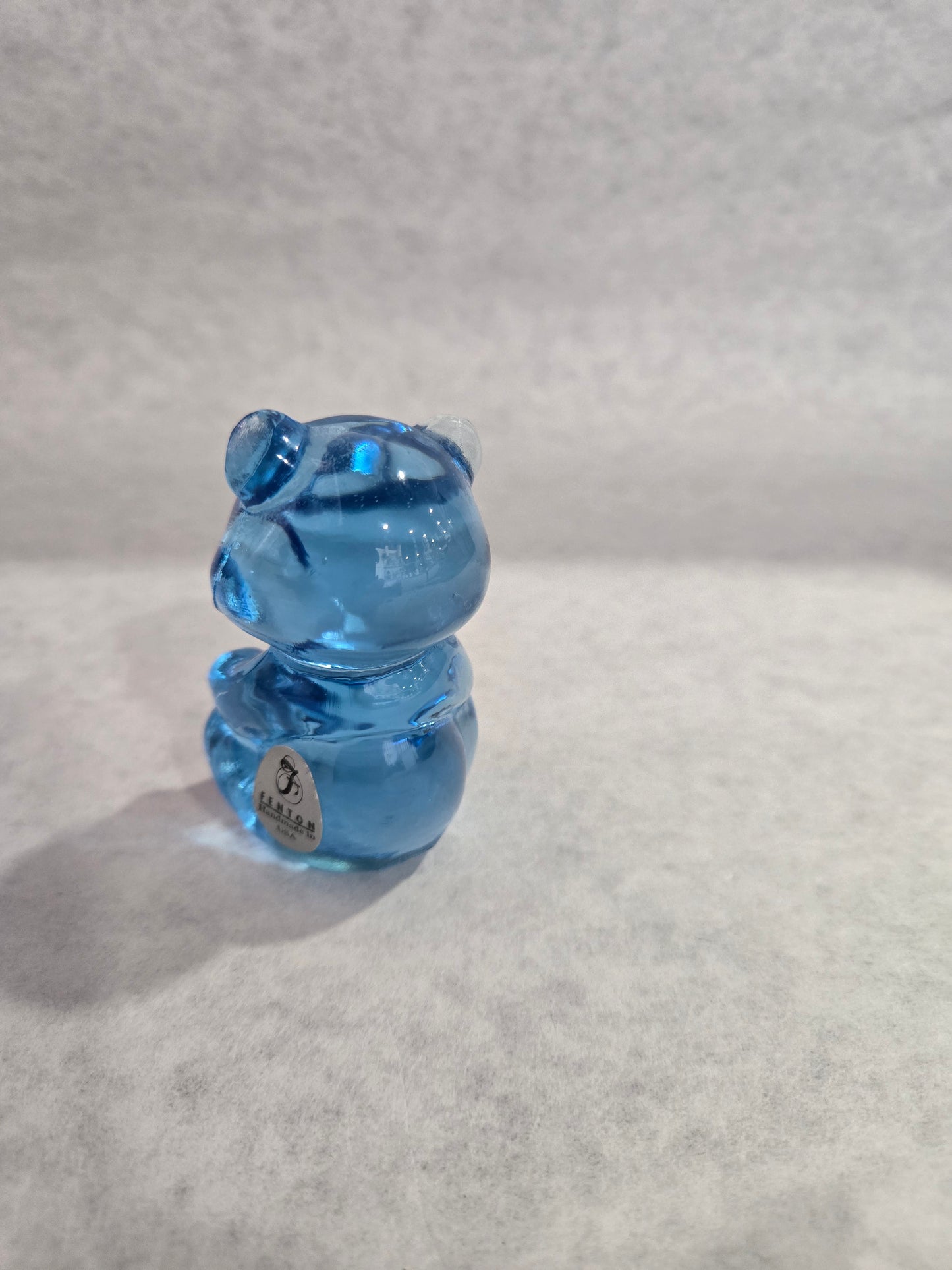 Small Fenton Ice Blue Sitting Bear