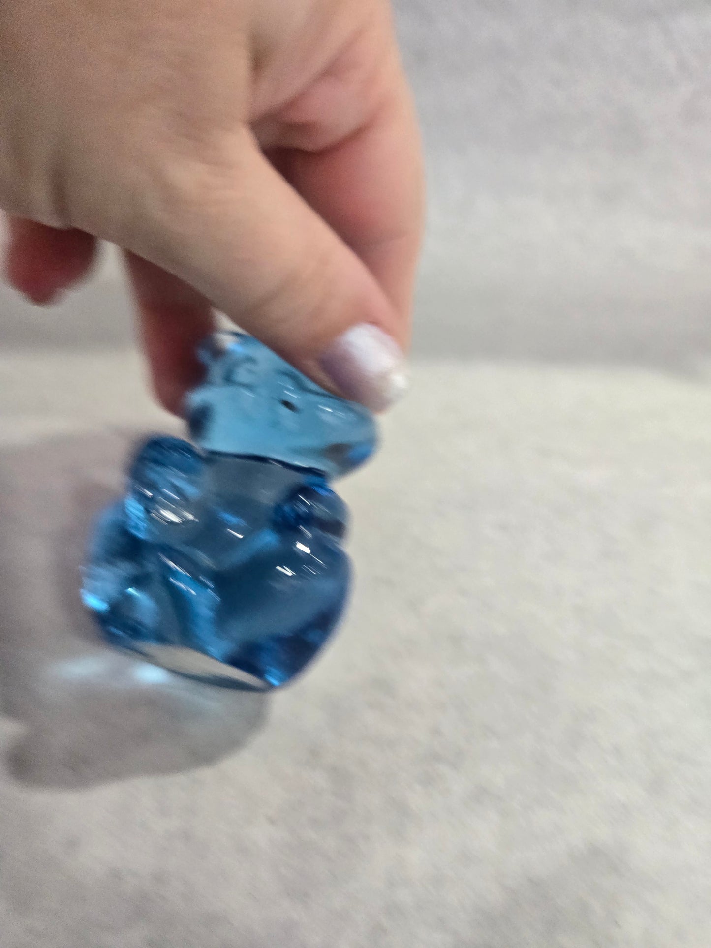 Small Fenton Ice Blue Sitting Bear
