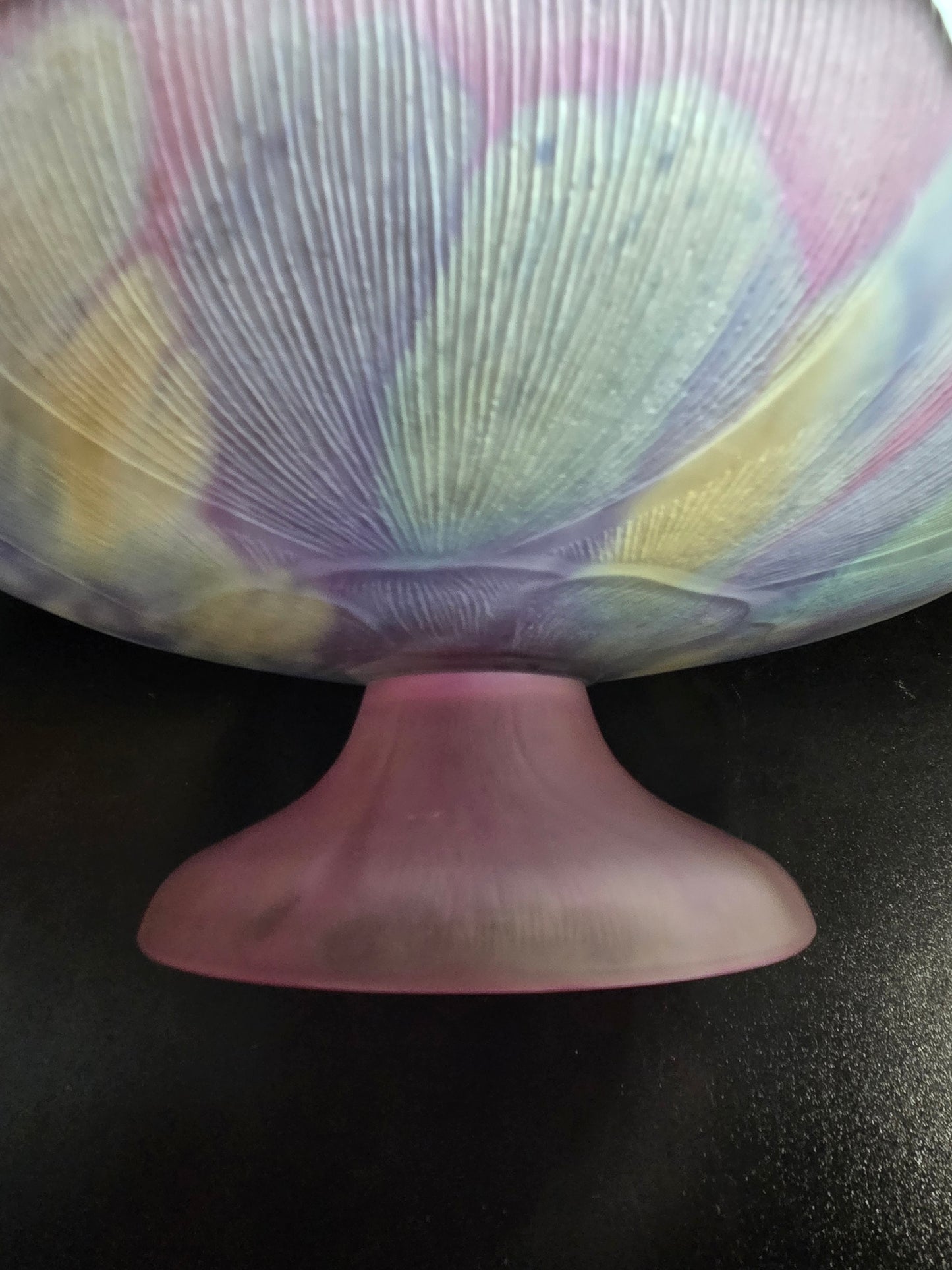 Vintage Rueven Art Glass Cake Stand