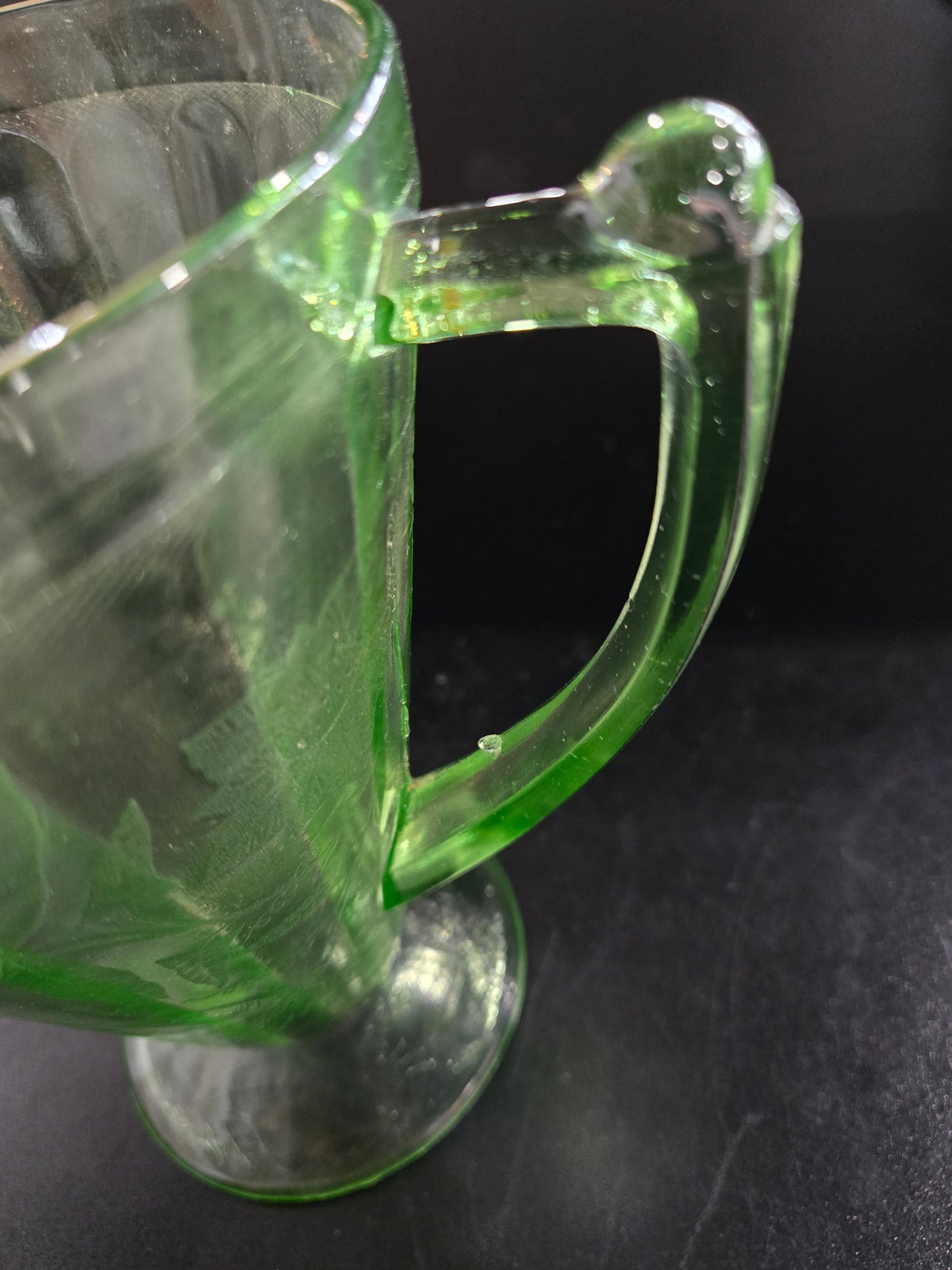 Jeanette glass Uranium glass Pitcher