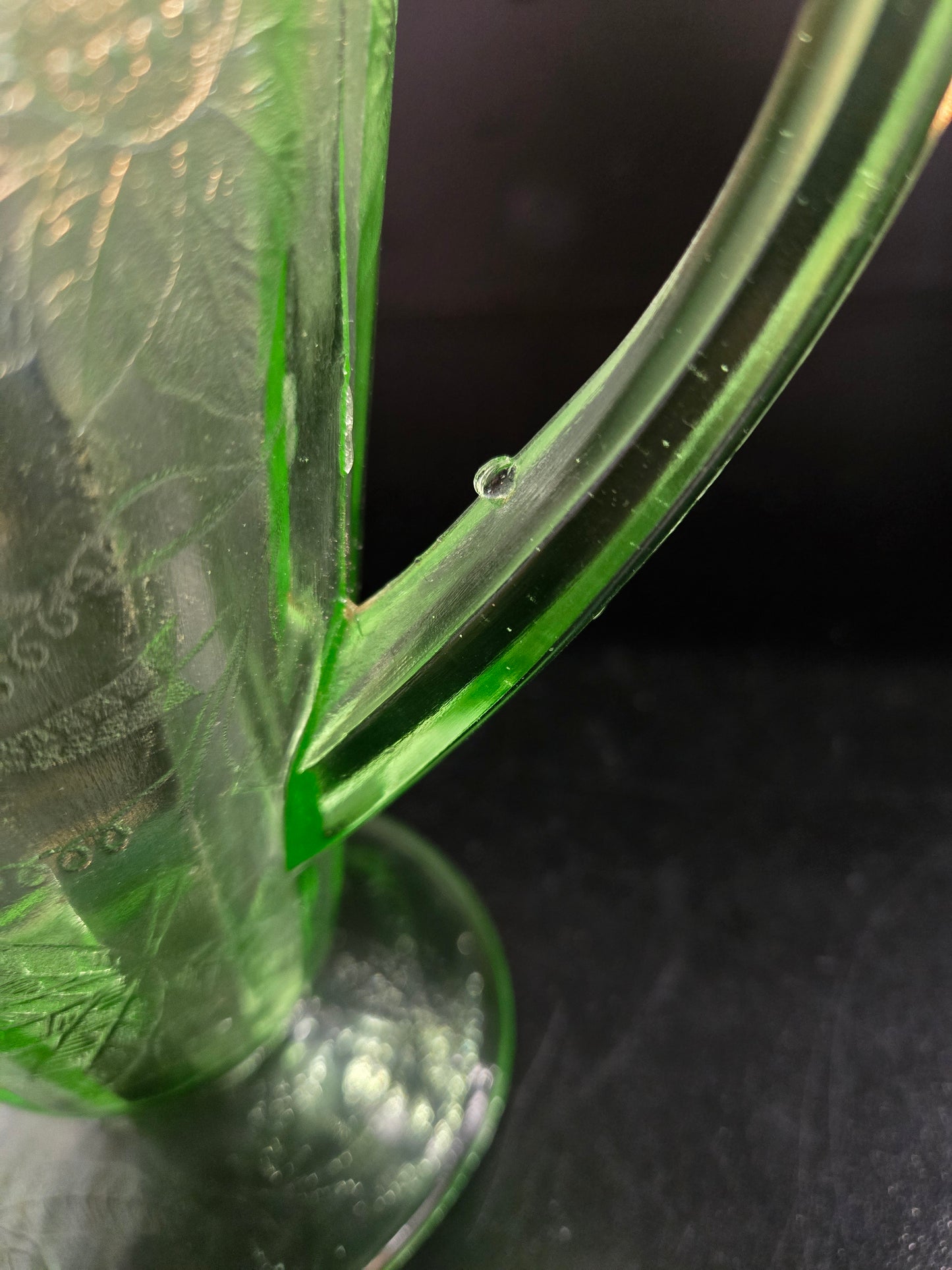 Jeanette glass Uranium glass Pitcher