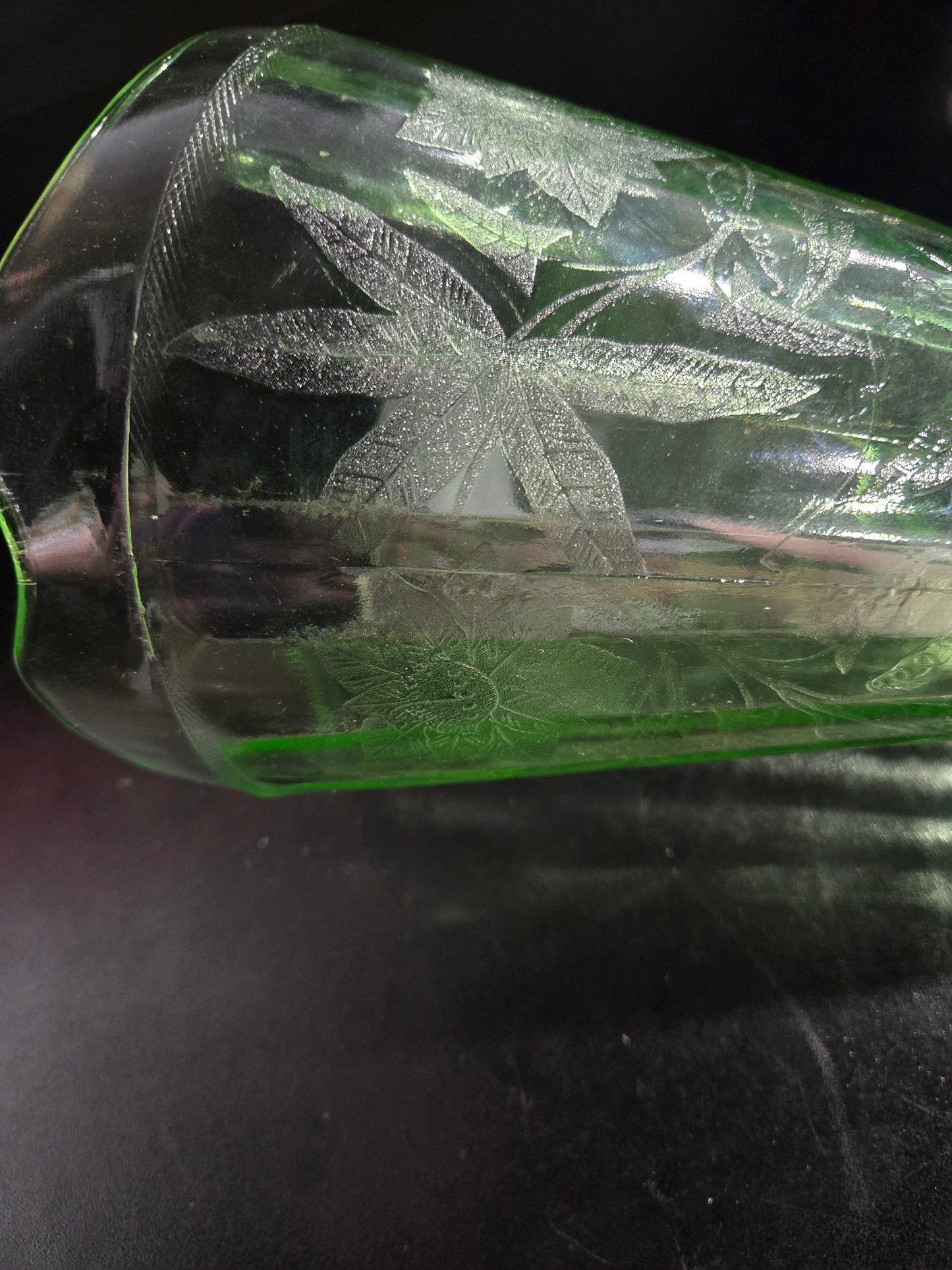 Jeanette glass Uranium glass Pitcher