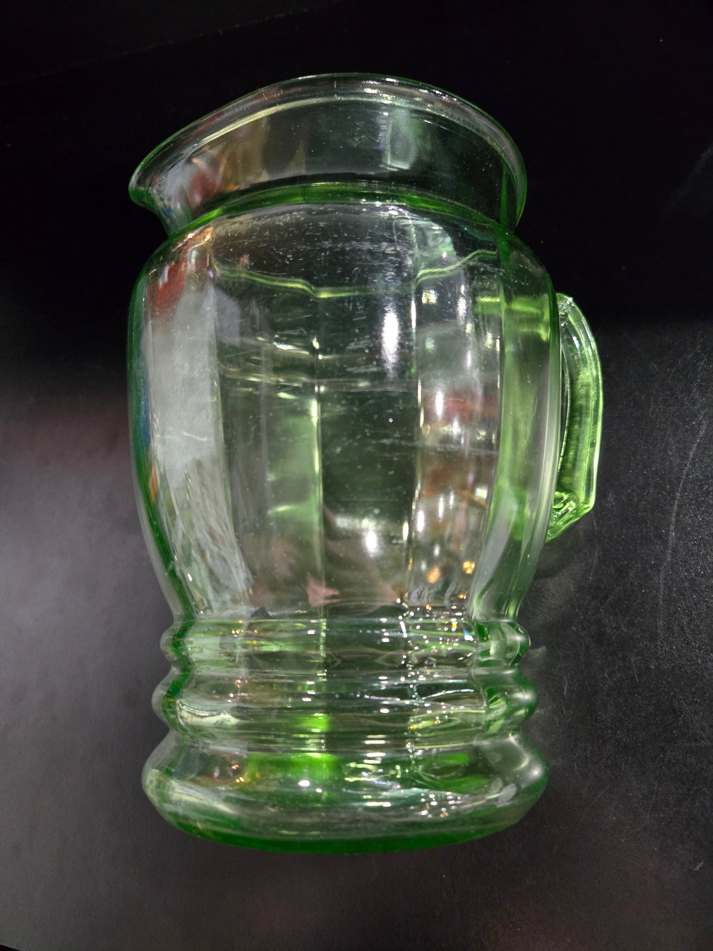 Vintage Vaseline uranium glass pitcher