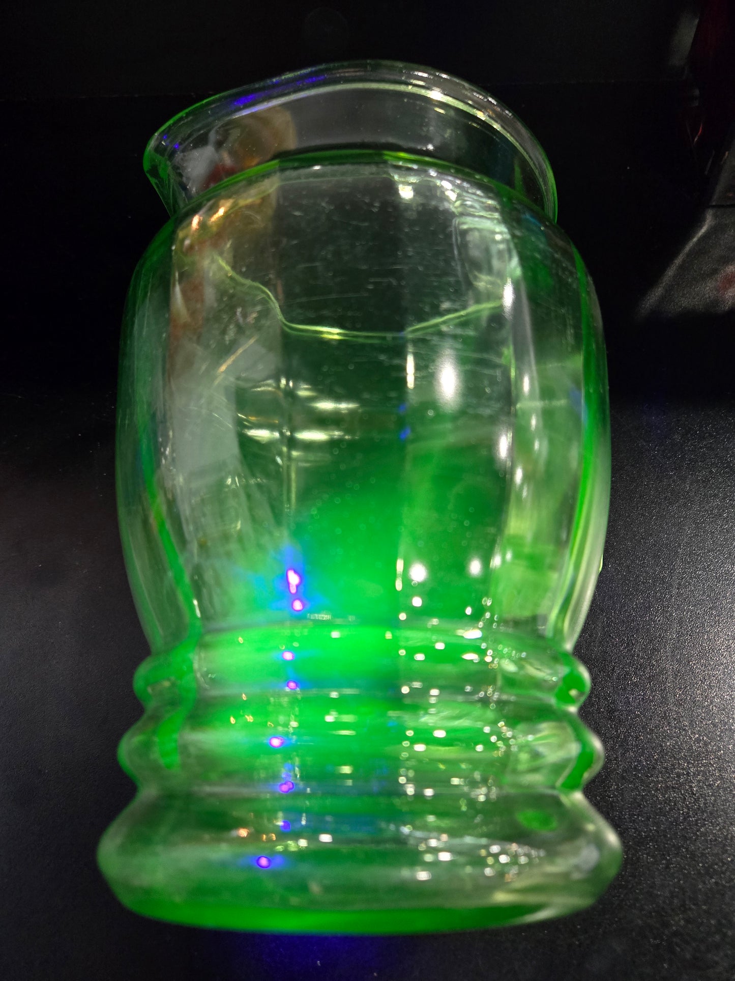 Vintage Vaseline uranium glass pitcher