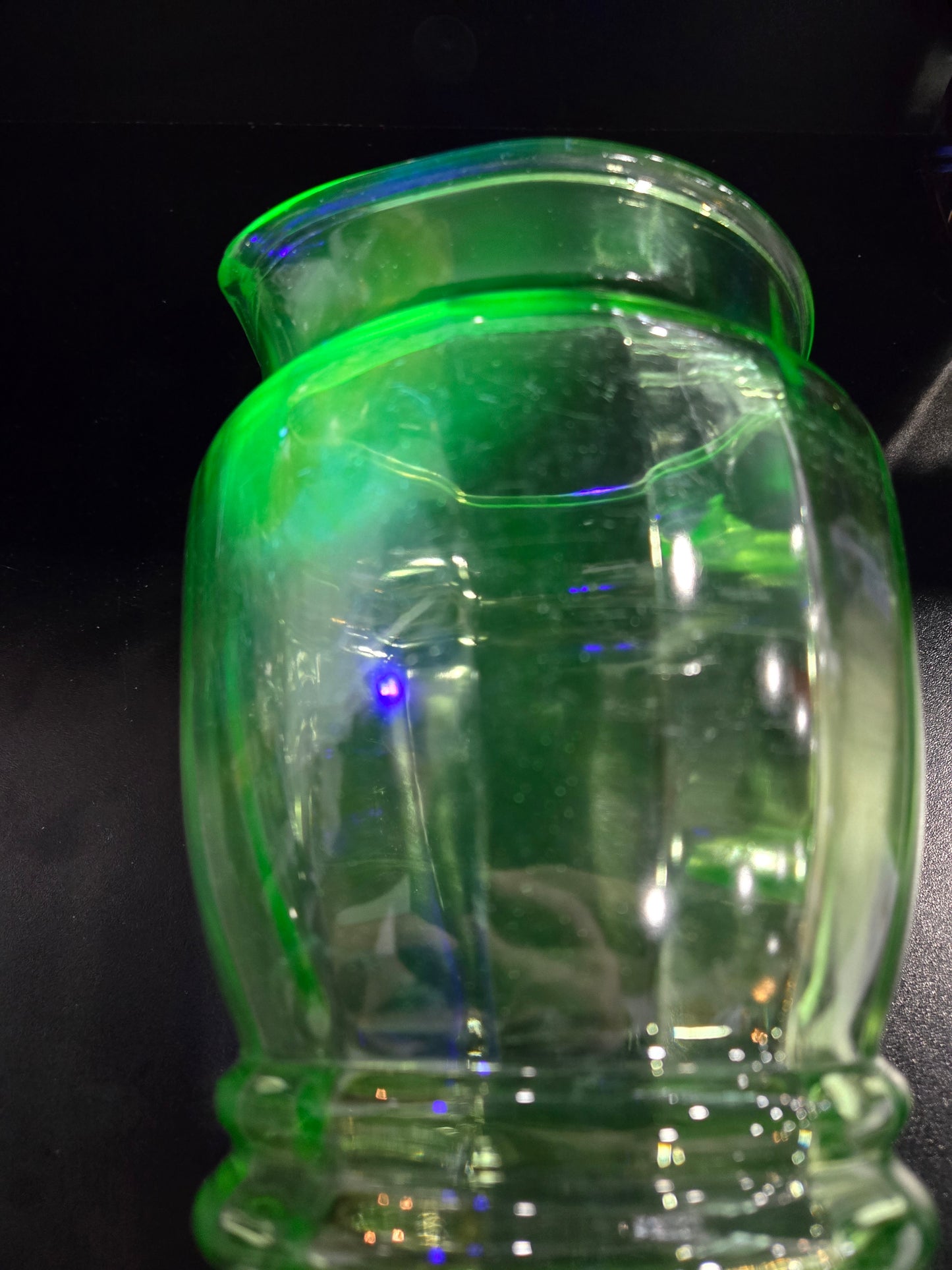 Vintage Vaseline uranium glass pitcher