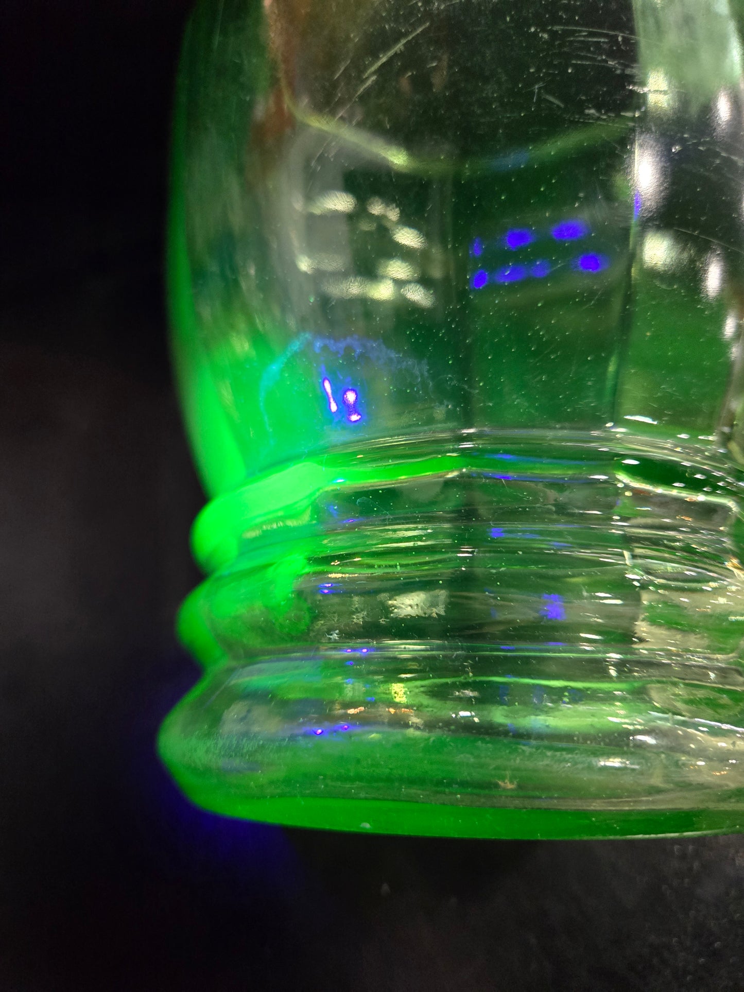 Vintage Vaseline uranium glass pitcher