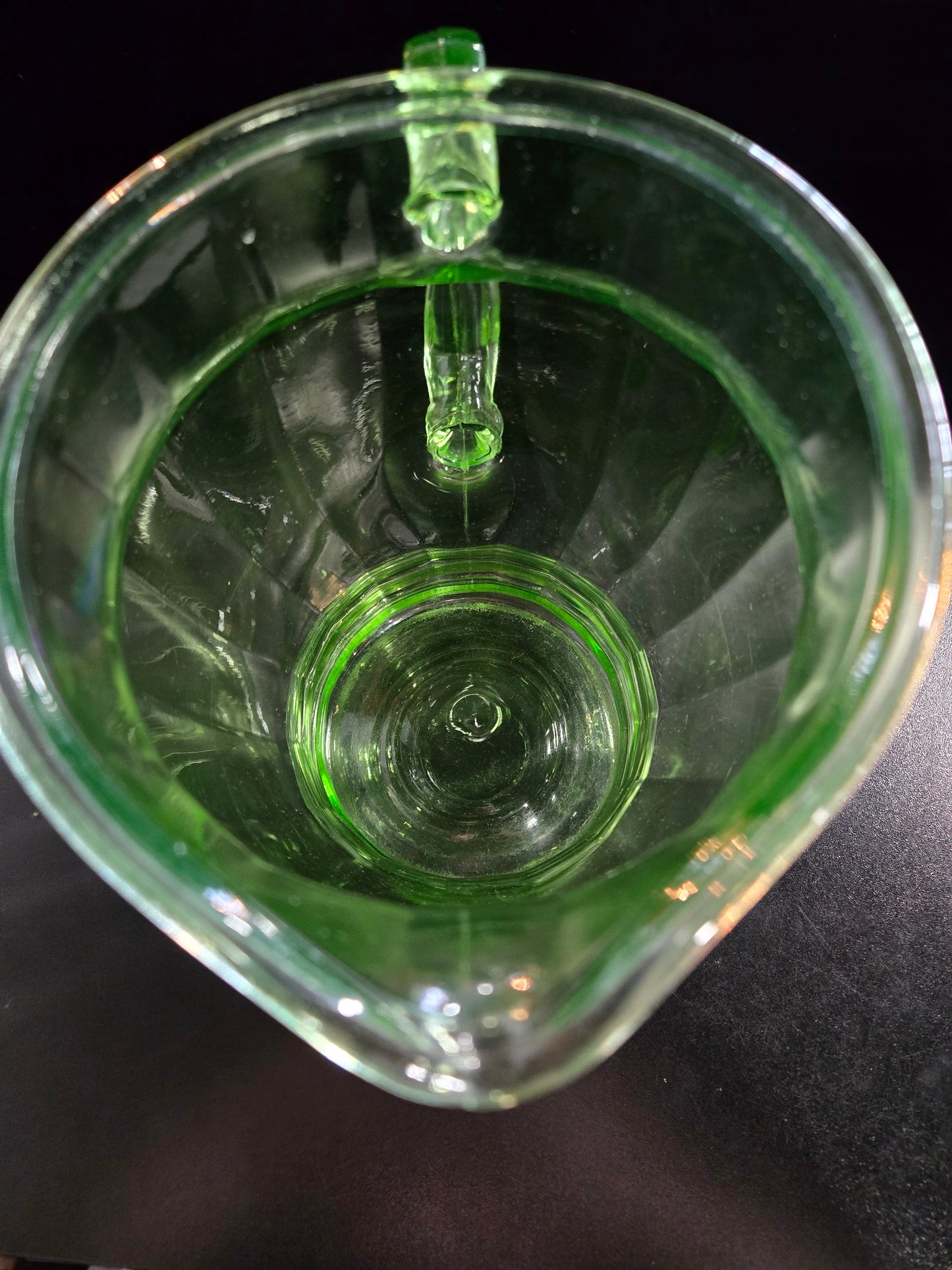 Vintage Vaseline uranium glass pitcher