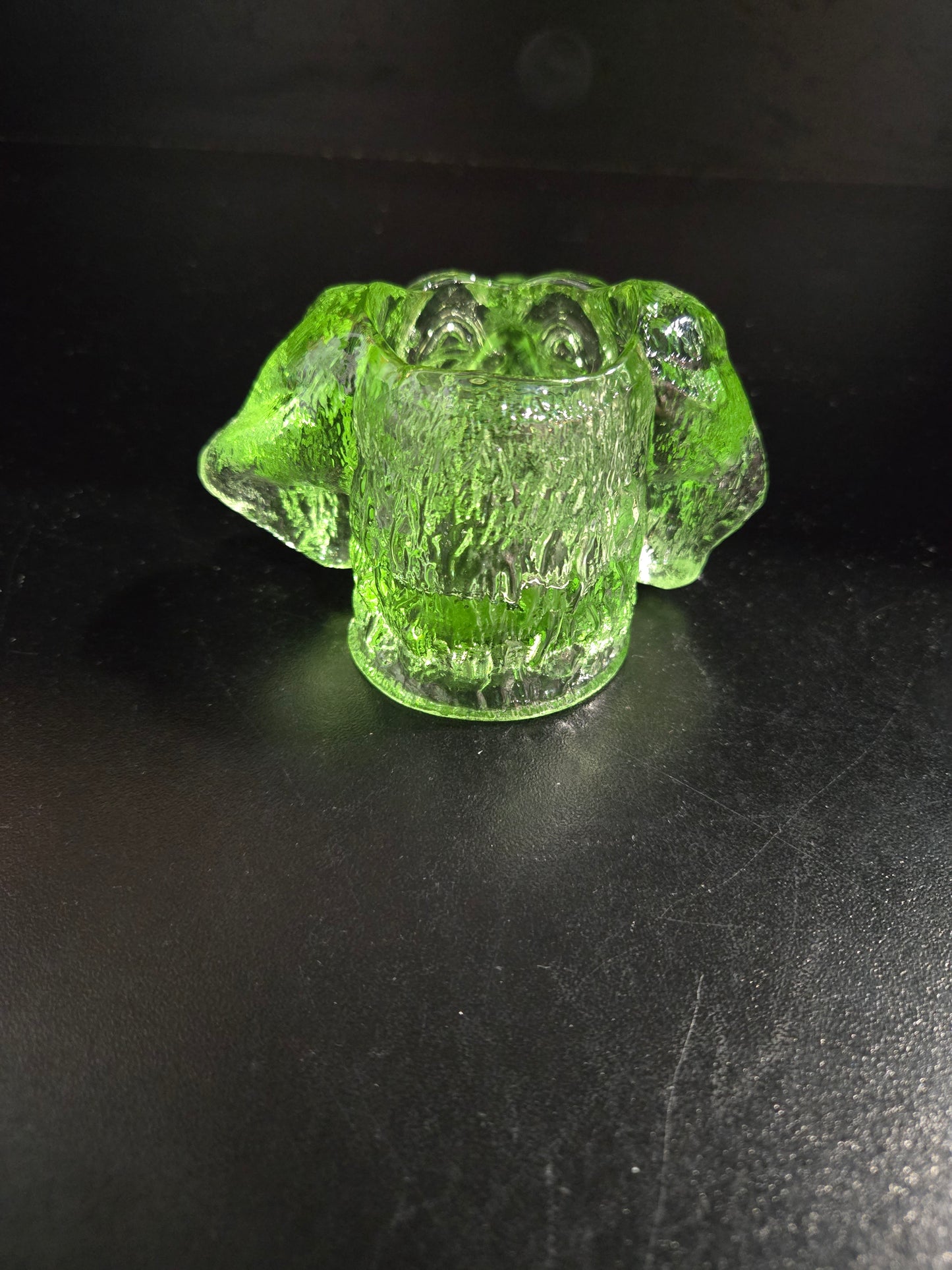 Vintage Selenium dog toothpick holder