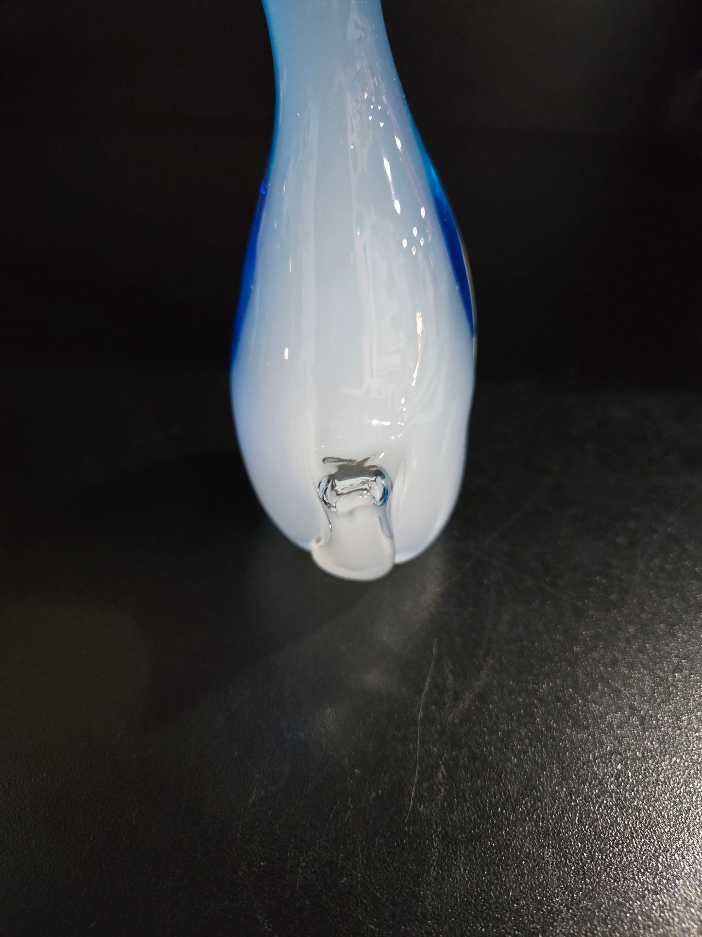 Vintage Blue & Clear Murano Cat figure