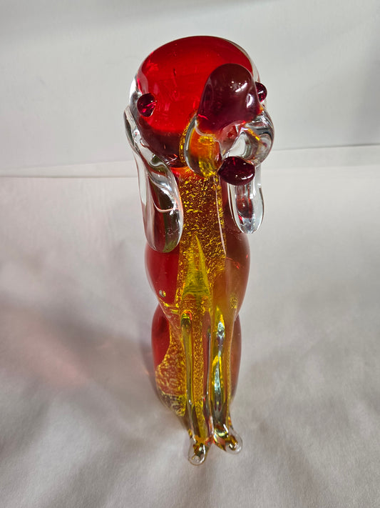 Colorful Murano glass dog