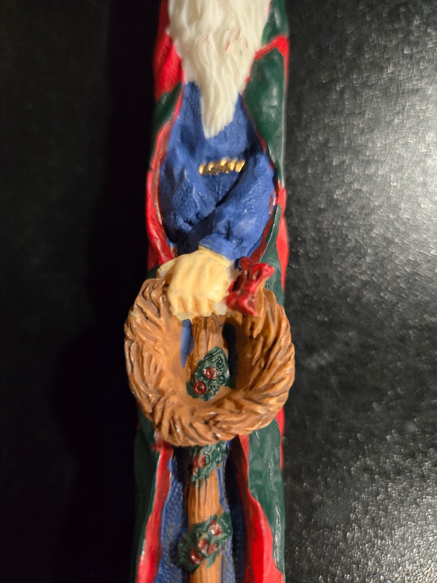 Resin Santa Claus holiday wreath