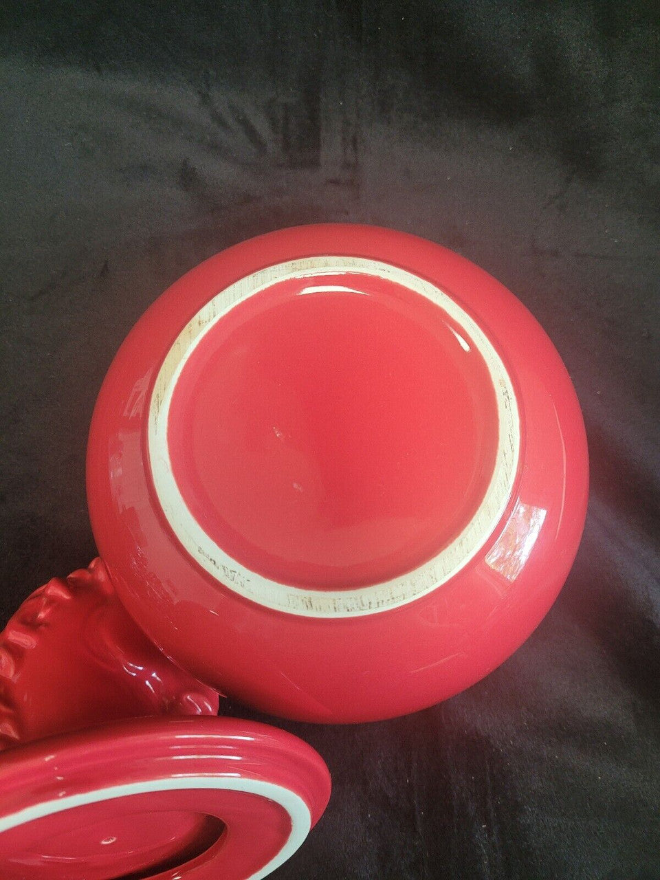 Red Cookie Jar with Horse Head