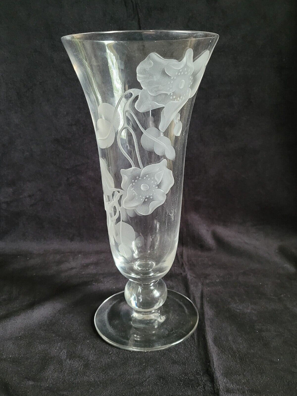 Tiffin Franciscan Carved Roses Pedestal Vase