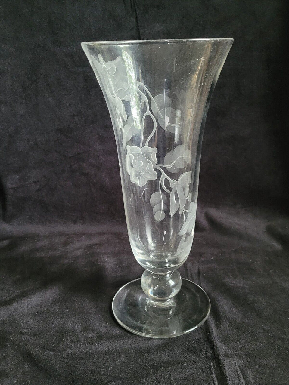 Tiffin Franciscan Carved Roses Pedestal Vase