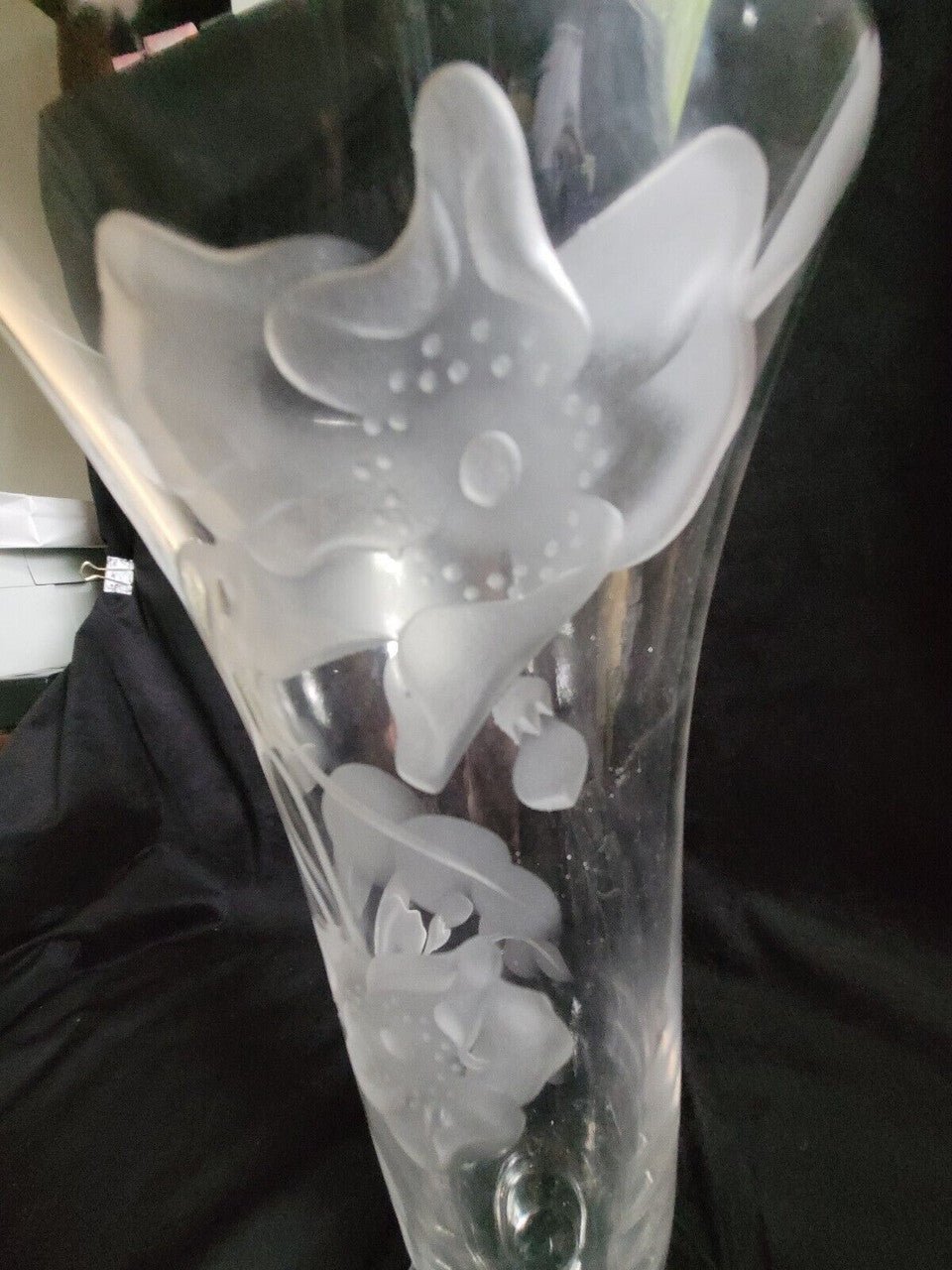 Tiffin Franciscan Carved Roses Pedestal Vase