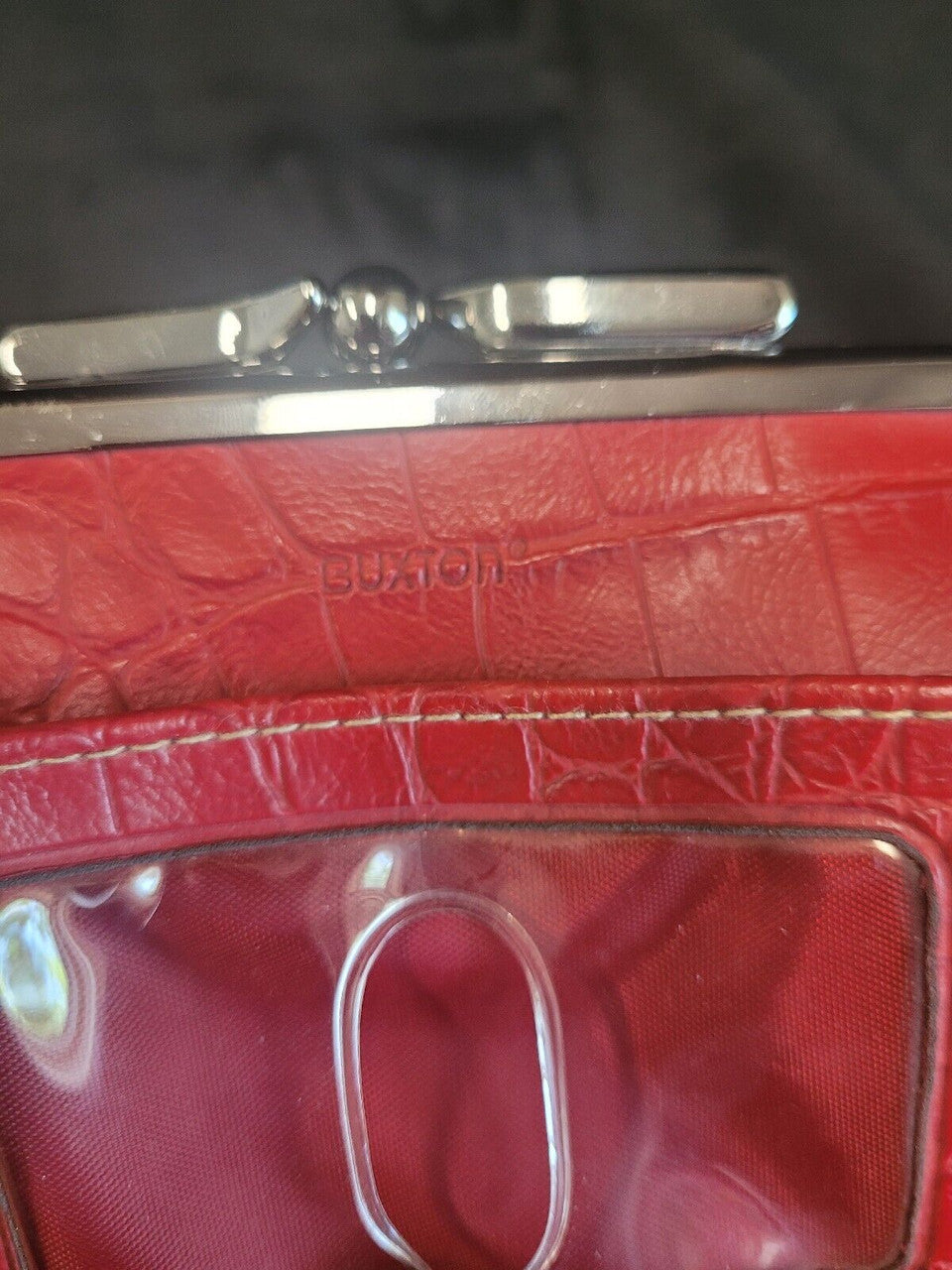 Red Buxton Wallet with Heart Accent