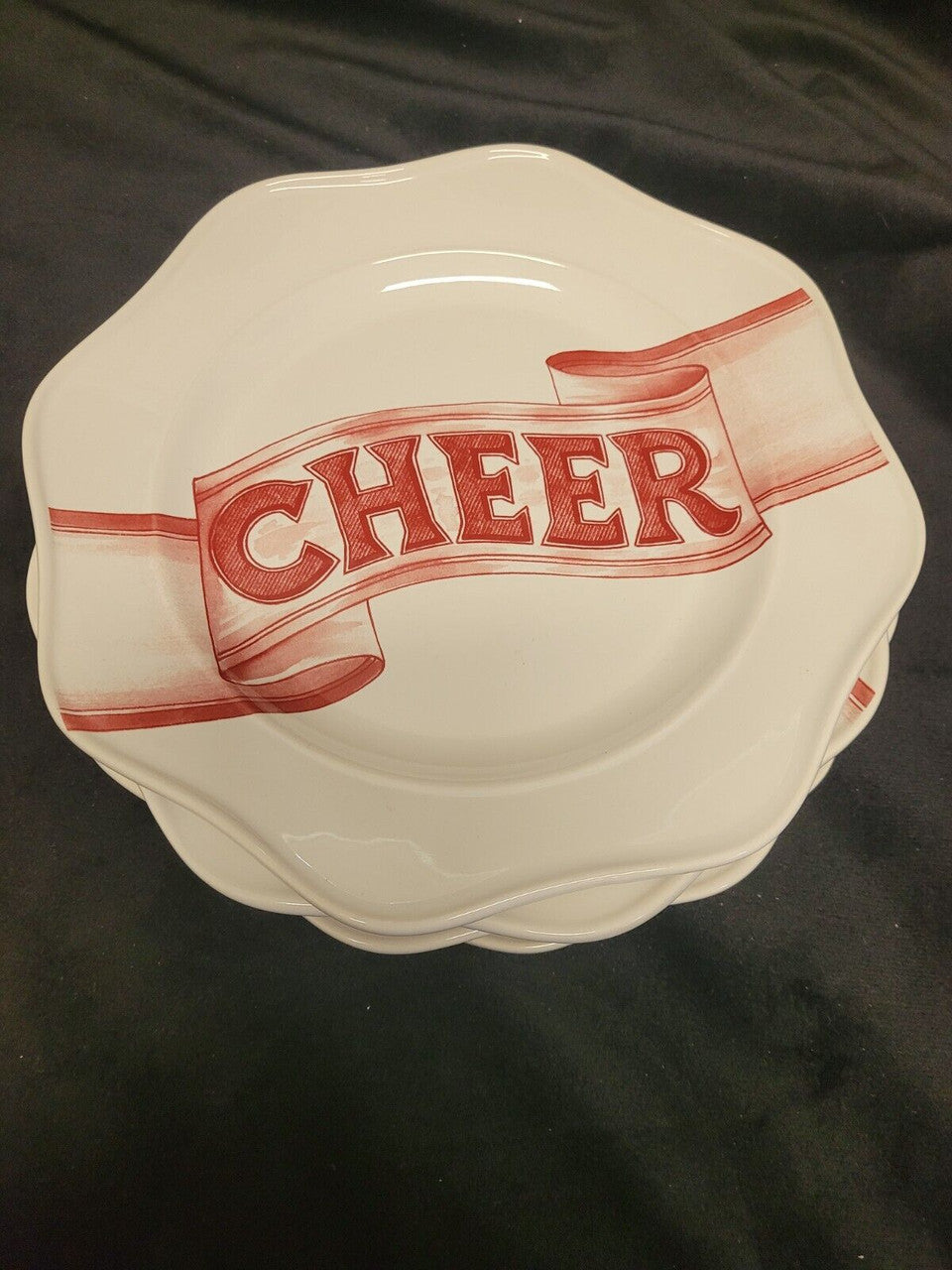 Set of 4 Food Network Cheer Plates