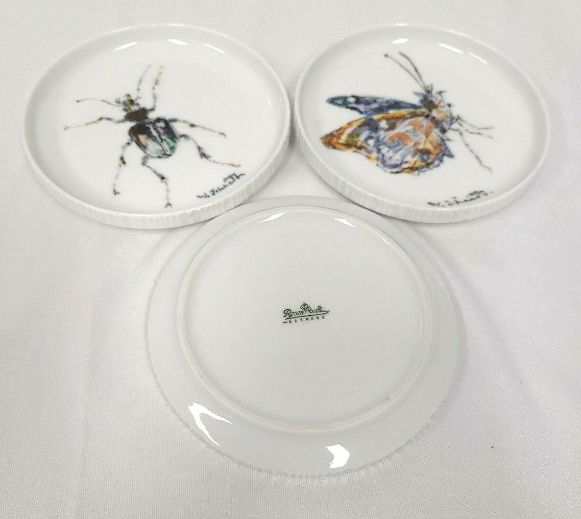 Set of 3 Rosenthal Small Bug Plates