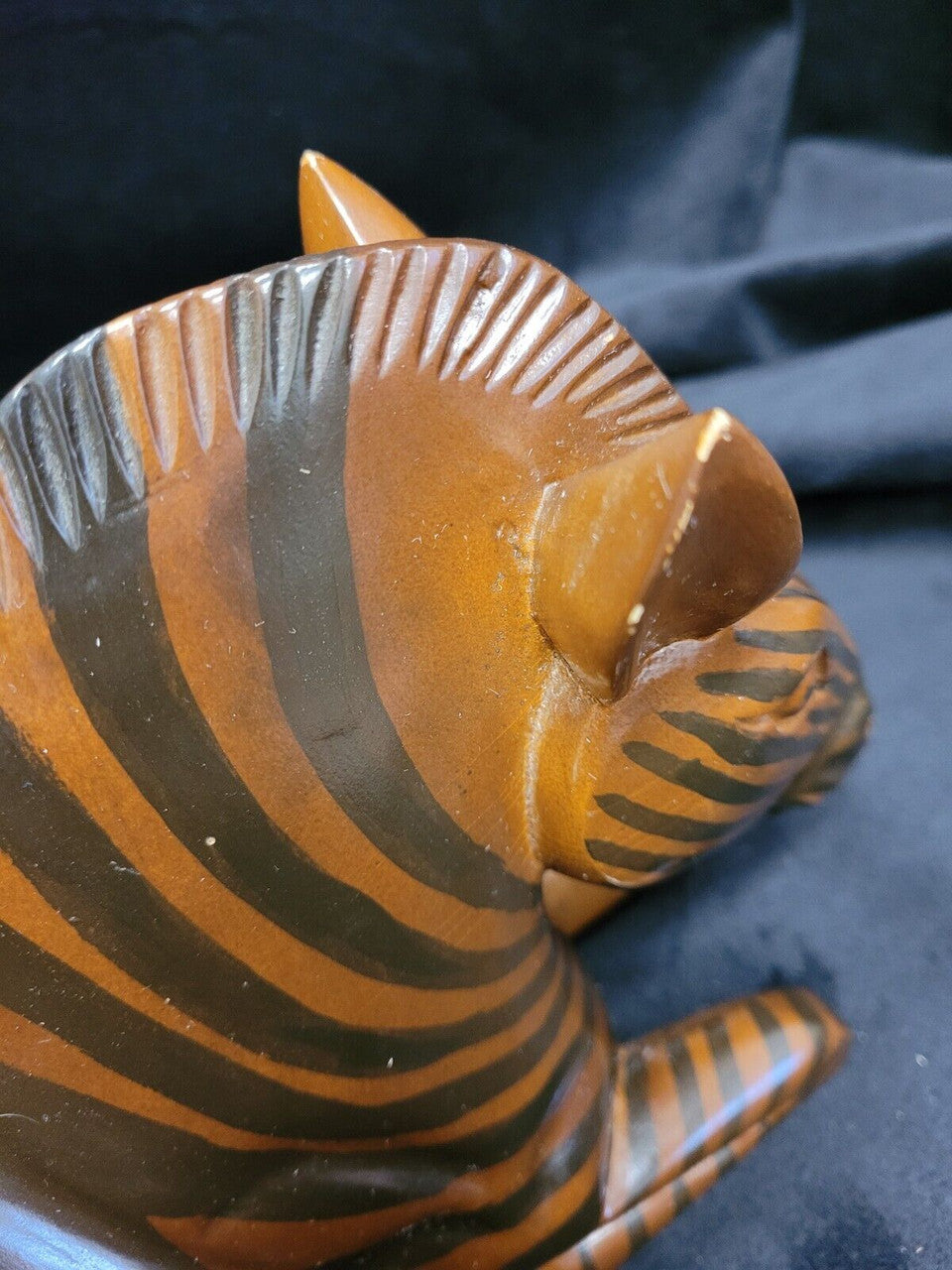 Vintage Arthur Court Designs Wooden Kneeling Zebra • VERY RARE!