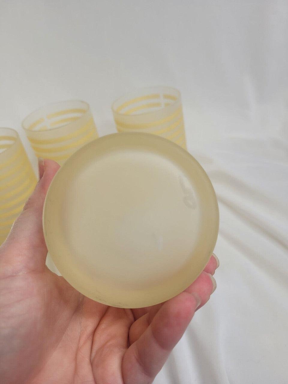 Mid century frosted glasses