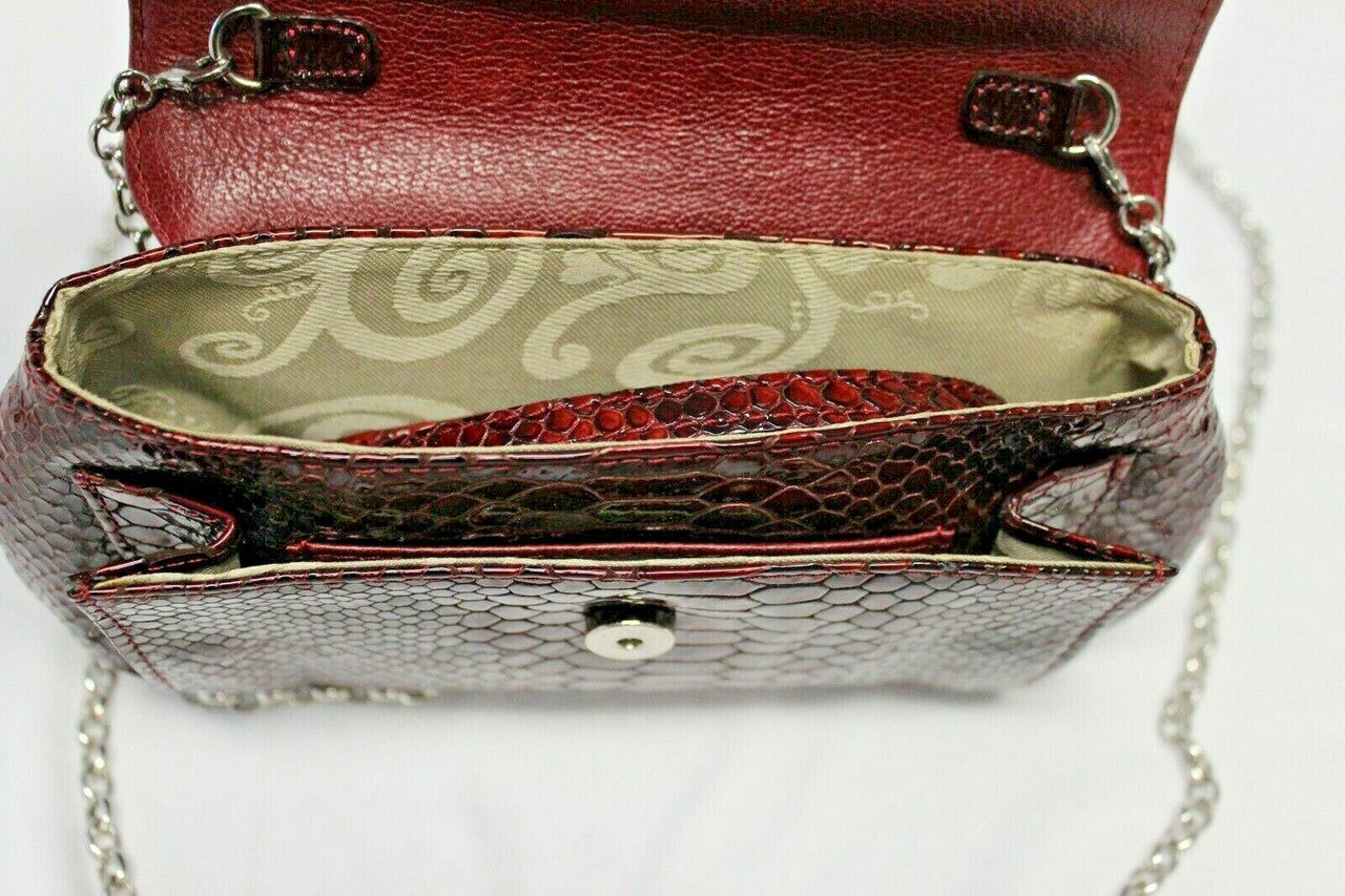 Brighton Red Snakeskin Purse