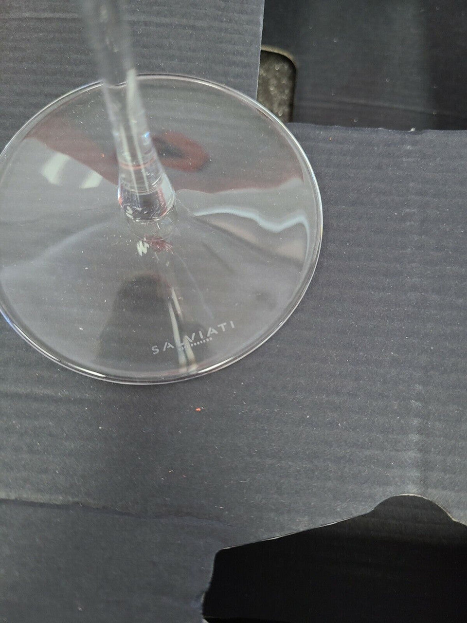 Pair of Salviati Venezia Martini Glasses with Flower Embellished Stems