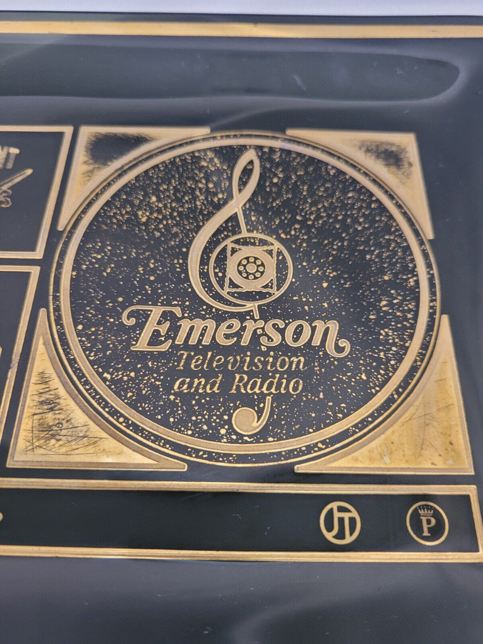 Vintage Advertising Promotion Glass Tray