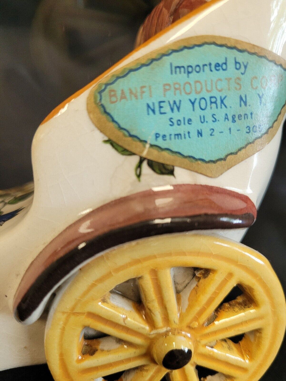 Vintage Banfi Casa Vinicola Barsottini Certaldo Carriage Decanter Empty