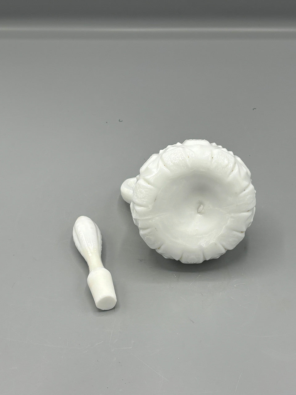 Westmoreland Milk Glass Oil/Vinegar Cruet w/ Stopper