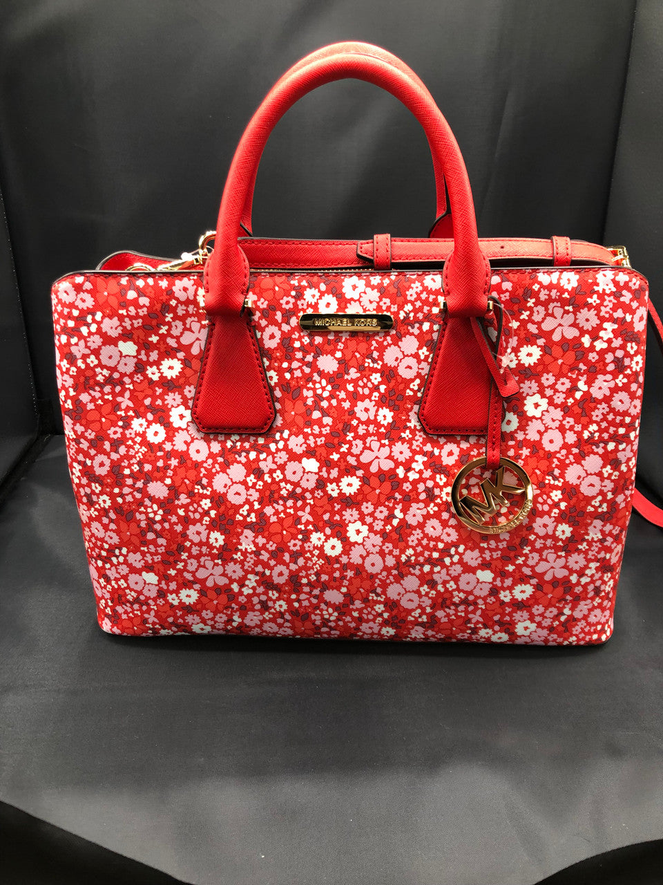 Michael Kors Red Floral Purse