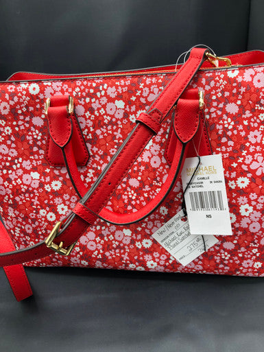 Michael Kors Red Floral Purse The Piccadilly Circus