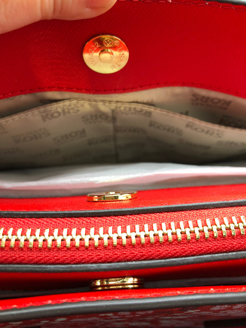 Michael Kors Red Floral Purse