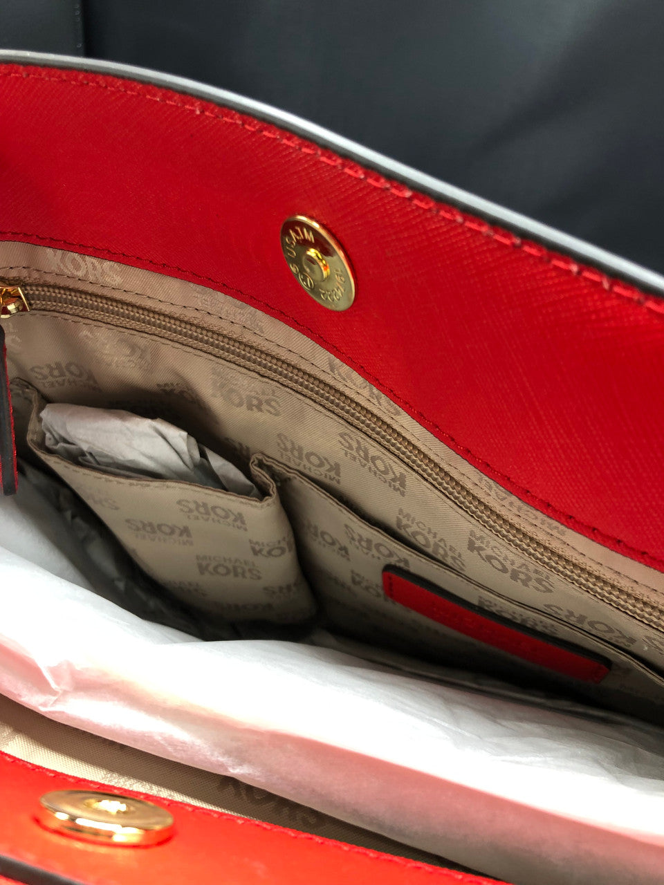 Michael Kors Red Floral Purse