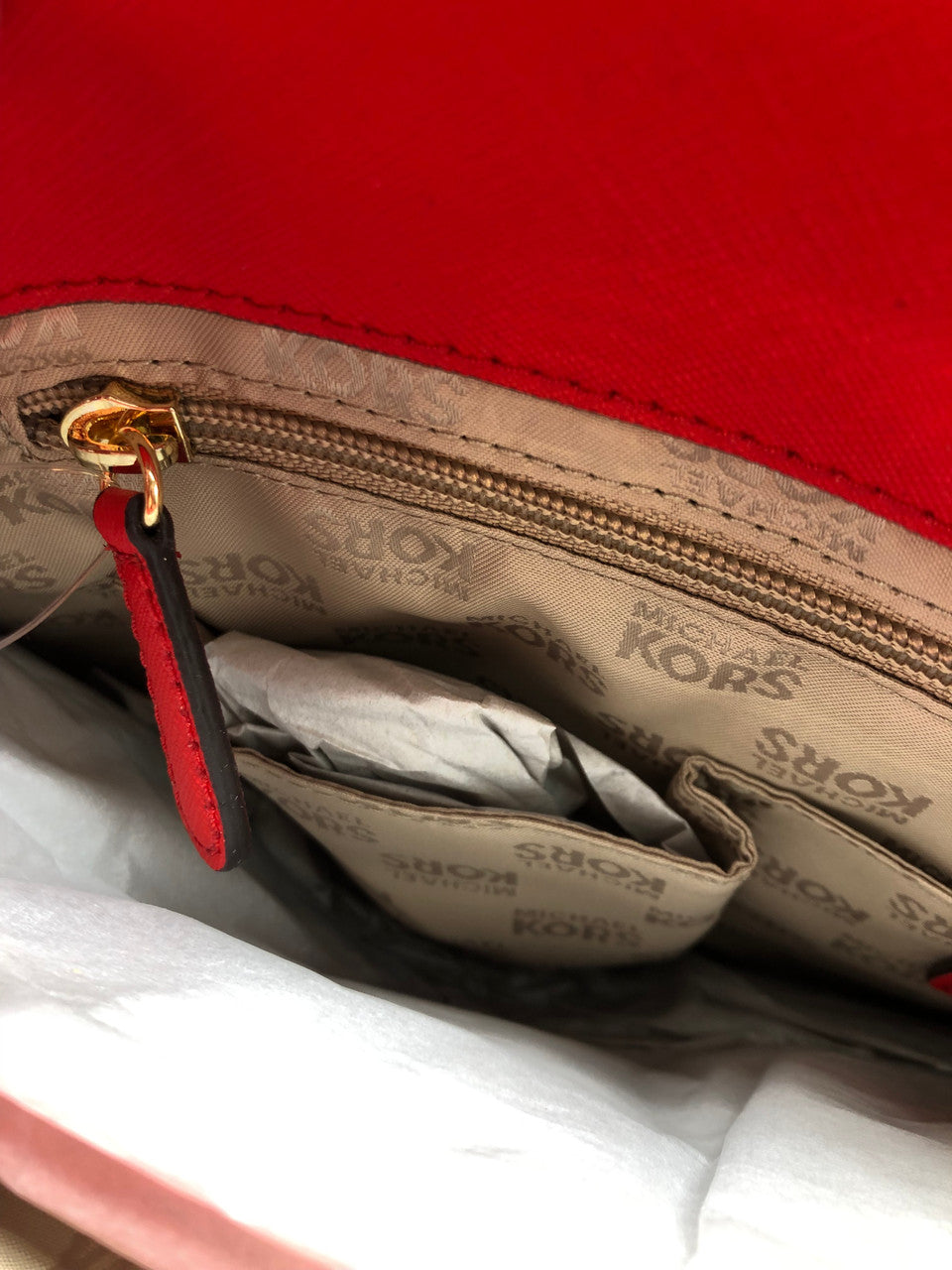Michael Kors Red Floral Purse