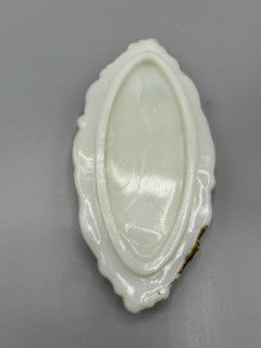 Vintage Cameo milk glass box